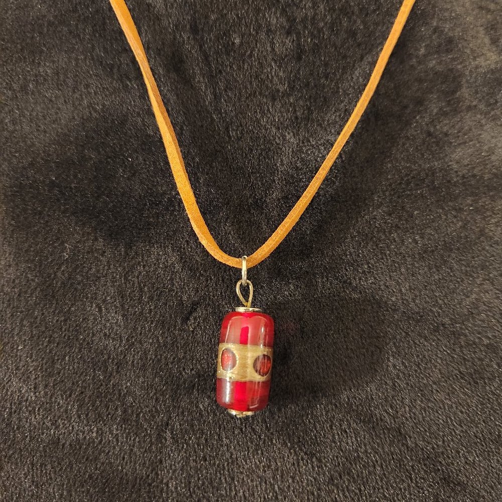 Brown and Red Necklace 18-20 inches